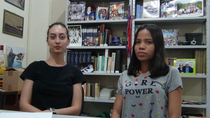 Elisane Santos e Tayla Lima - Acadêmicas da UFOPA 